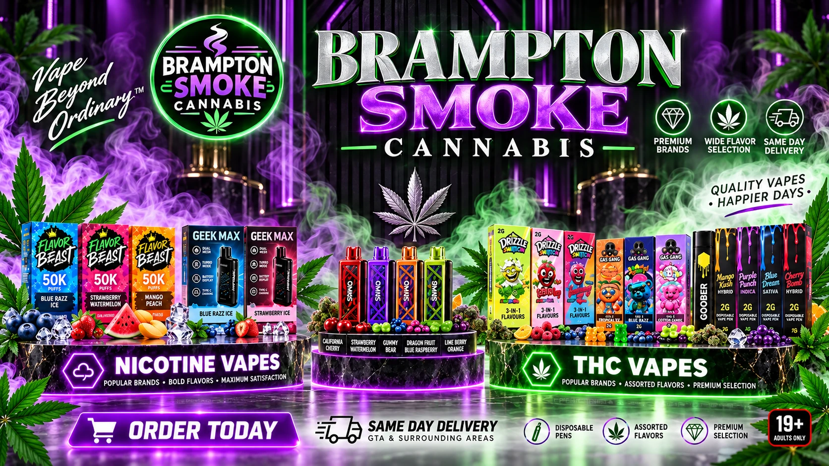 Brampton Smoke Cannabis in Falby Road, Brampton — nicotine vapes and THC vapes